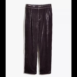 madewell velvet pull on pants